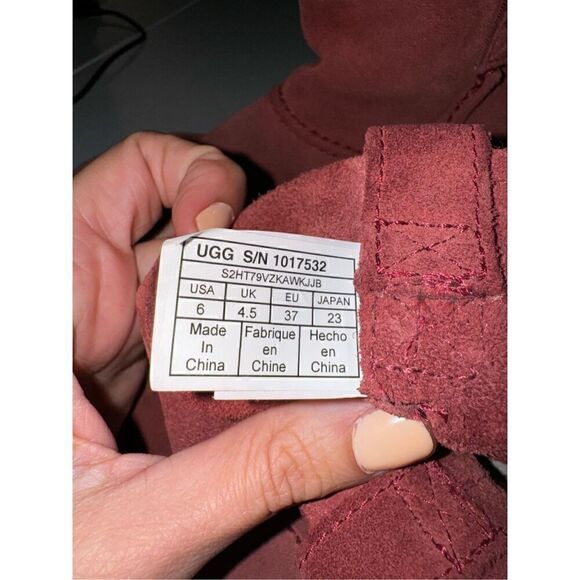 UGG Classic Unlined Mini Red Clay Boots Size 6 - Picture 6 of 6
